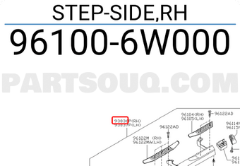 Nissan 961006W000 STEP-SIDE,RH