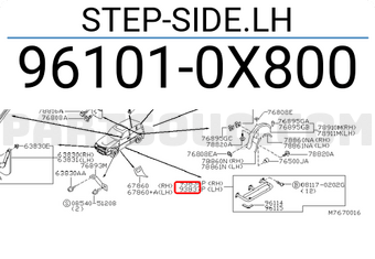 Nissan 961010X800 STEP-SIDE.LH
