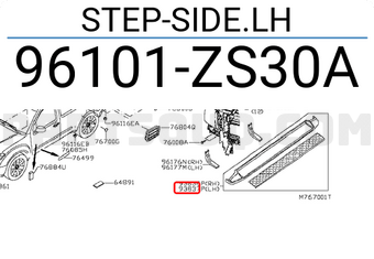 Nissan 96101ZS30A STEP-SIDE.LH