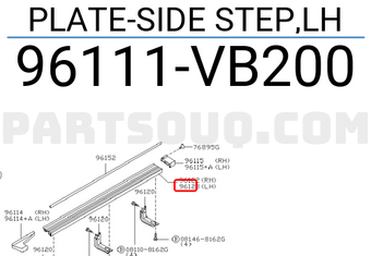 Nissan 96111VB200 PLATE-SIDE STEP,LH