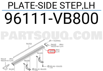 Nissan 96111VB800 PLATE-SIDE STEP,LH