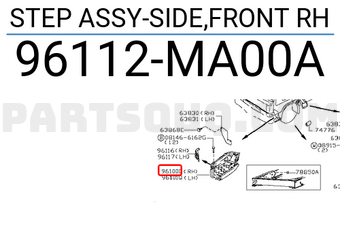 Nissan 96112MA00A STEP ASSY-SIDE,FRONT RH