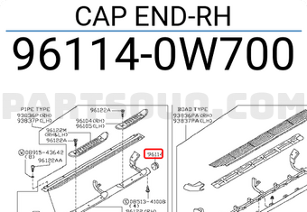 Nissan 961140W700 CAP END-RH