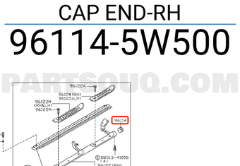 Nissan 961145W500 CAP END-RH