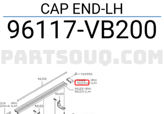 Nissan 96117VB200 CAP END-LH