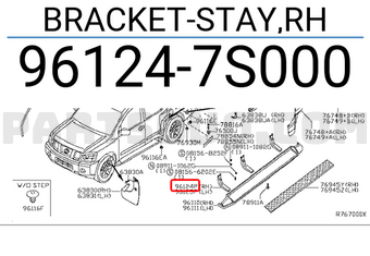Nissan 961247S000 BRACKET-STAY,RH