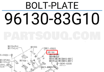 Nissan 9613083G10 BOLT-PLATE