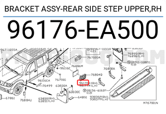 Nissan 96176EA500 BRACKET ASSY-REAR SIDE STEP UPPER,RH