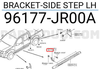 Nissan 96177JR00A BRACKET-SIDE STEP LH