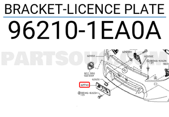 Nissan 962101EA0A BRACKET-LICENCE PLATE