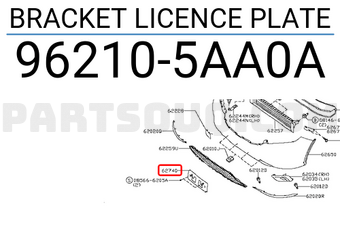 Nissan 962105AA0A BRACKET LICENCE PLATE