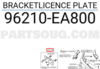 Nissan 96210EA800 BRACKETLICENCE PLATE
