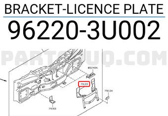 Nissan 962203U002 BRACKET-LICENCE PLATE