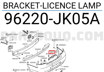 Nissan 96220JK05A BRACKET-LICENCE LAMP