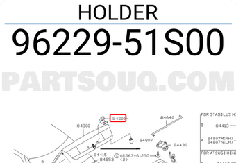 Nissan 9622951S00 HOLDER