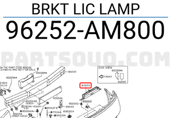 Nissan 96252AM800 BRKT LIC LAMP