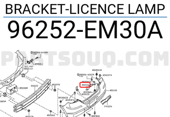 Nissan 96252EM30A BRACKET-LICENCE LAMP