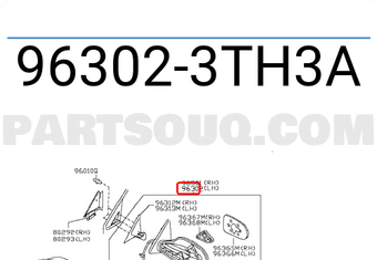 Nissan 963023TH3A MIRROR LEFT