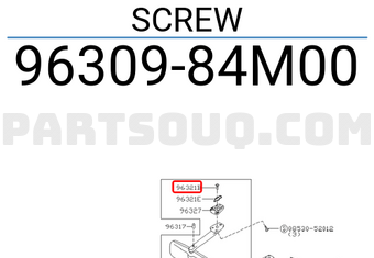 Nissan 9630984M00 SCREW