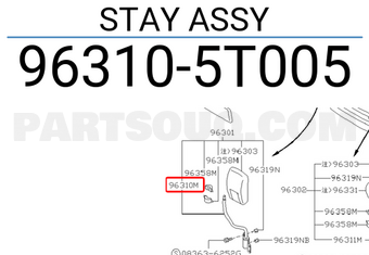 Nissan 963105T005 STAY ASSY