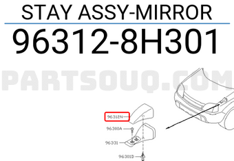 Nissan 963128H301 STAY ASSY-MIRROR