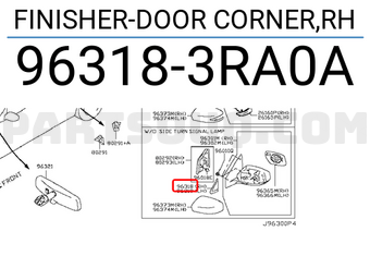 Nissan 963183RA0A FINISHER-DOOR CORNER,RH