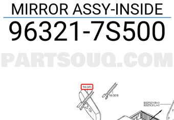 Nissan 963217S500 MIRROR ASSY-INSIDE