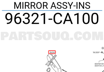 Nissan 96321CA100 MIRROR ASSY-INS