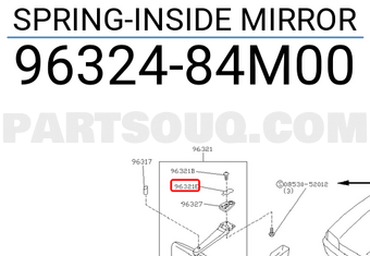 Nissan 9632484M00 SPRING-INSIDE MIRROR