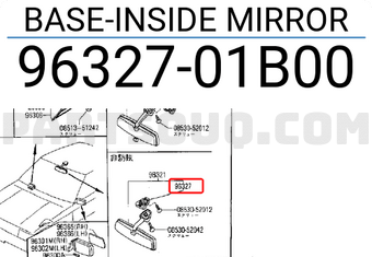 Nissan 9632701B00 BASE-INSIDE MIRROR