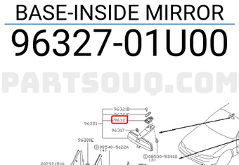Nissan 9632701U00 BASE-INSIDE MIRROR