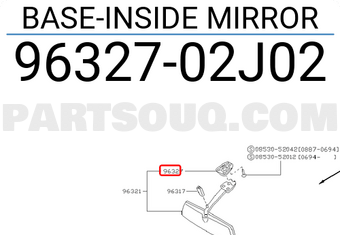 Nissan 9632702J02 BASE-INSIDE MIRROR
