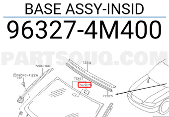Nissan 963274M400 BASE ASSY-INSID