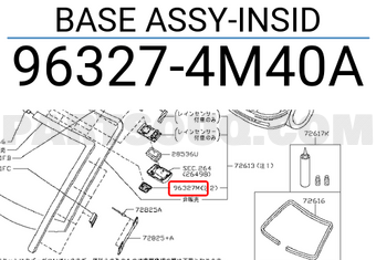 Nissan 963274M40A BASE ASSY-INSID