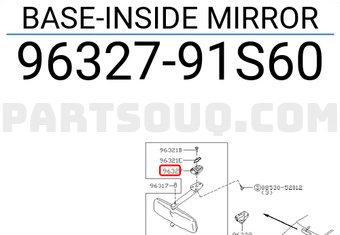 Nissan 9632791S60 BASE-INSIDE MIRROR