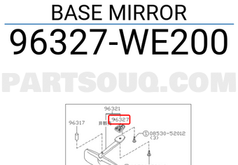 Nissan 96327WE200 BASE MIRROR