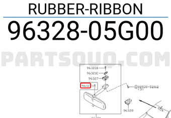 Nissan 9632805G00 RUBBER-RIBBON