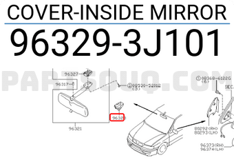 Nissan 963293J101 COVER-INSIDE MIRROR