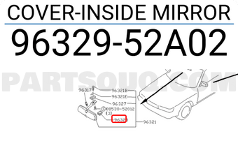 Nissan 9632952A02 COVER-INSIDE MIRROR