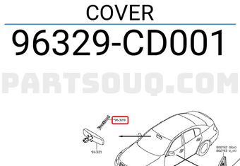 Nissan 96329CD001 COVER