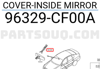 Nissan 96329CF00A COVER-INSIDE MIRROR