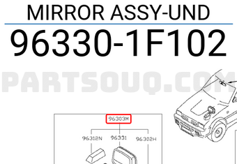 Nissan 963301F102 MIRROR ASSY-UND