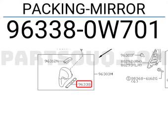 Nissan 963380W701 PACKING-MIRROR