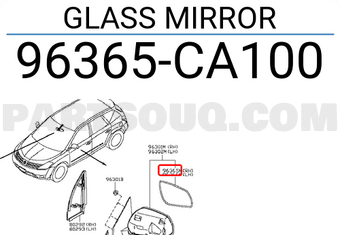 Nissan 96365CA100 GLASS MIRROR