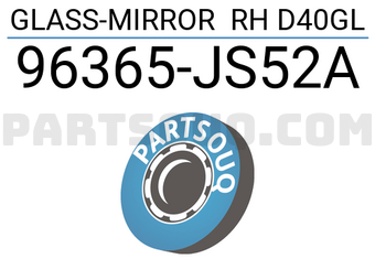 Nissan 96365JS52A GLASS-MIRROR RH D40GL