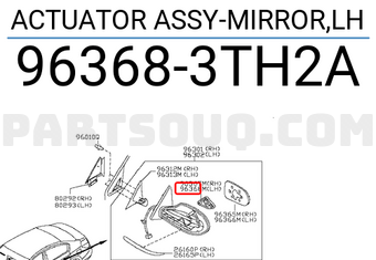Nissan 963683TH2A ACTUATOR ASSY-MIRROR,LH
