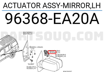 Nissan 96368EA20A ACTUATOR ASSY-MIRROR,LH