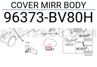 Nissan 96373BV80H COVER MIRR BODY