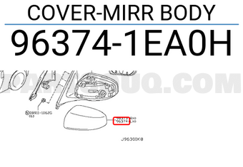 Nissan 963741EA0H COVER-MIRR BODY