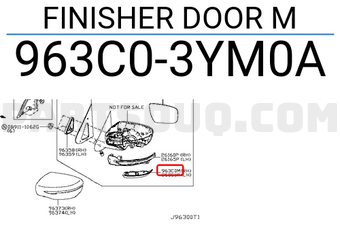 Nissan 963C03YM0A FINISHER DOOR M